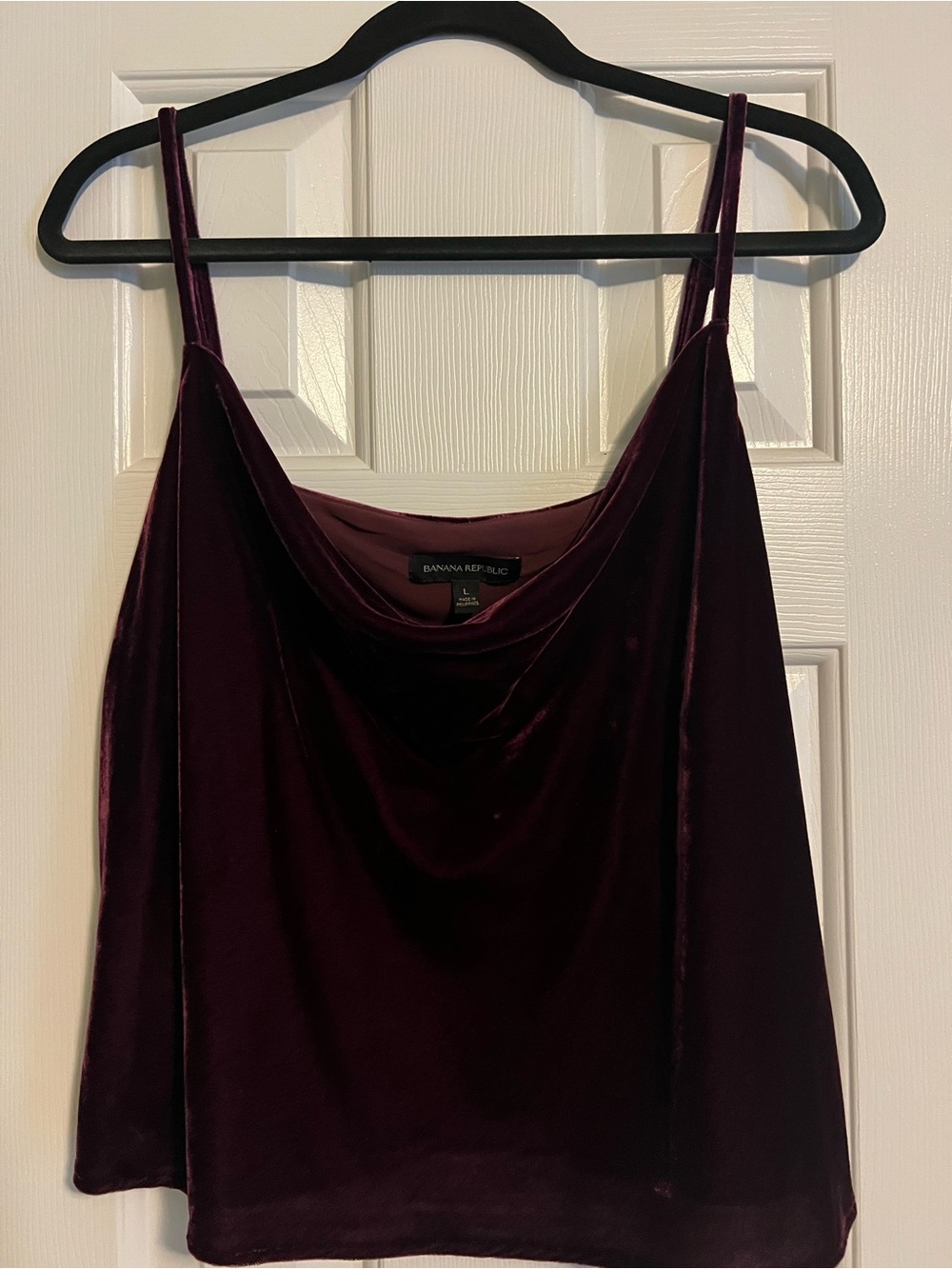 Banana Republic Velvet Cowl Neck Cami - Plum - NEVER WORN